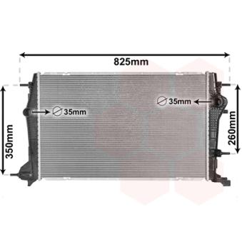 Radiateur, refroidissement du moteur VAN WEZEL OEM 214101448R