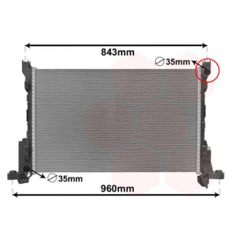 Radiateur, refroidissement du moteur VAN WEZEL 43002624