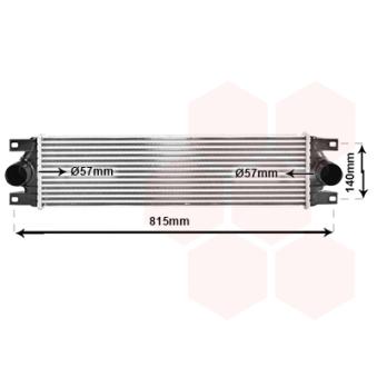 Intercooler, échangeur VAN WEZEL OEM 4500847 Intercooler, échangeur VAN WEZEL OEM 4500847