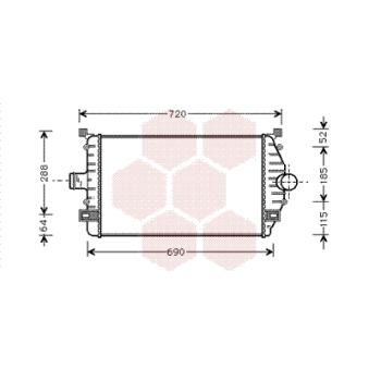 Intercooler, échangeur VAN WEZEL 43004277