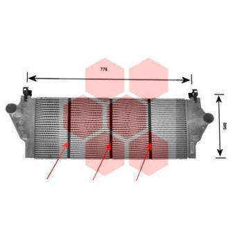 Intercooler, échangeur VAN WEZEL OEM 8200008761 Intercooler, échangeur VAN WEZEL OEM 8200008761