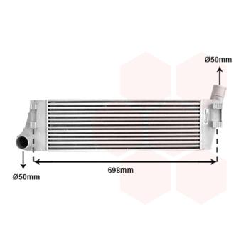 Intercooler, échangeur VAN WEZEL OEM 8200700172 Intercooler, échangeur VAN WEZEL OEM 8200700172