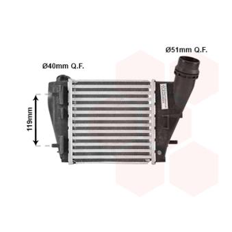 Intercooler, échangeur VAN WEZEL 43004423