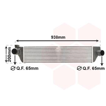 Intercooler, échangeur VAN WEZEL OEM 144960015R