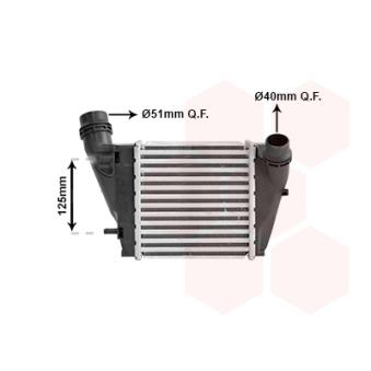 Intercooler, échangeur VAN WEZEL 43004552