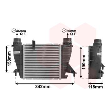 Intercooler, échangeur VAN WEZEL OEM 144618748R Intercooler, échangeur VAN WEZEL OEM 144618748R