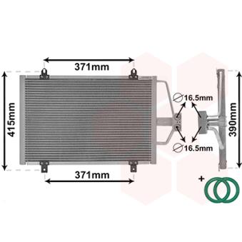 Condenseur, climatisation VAN WEZEL OEM 7700418301