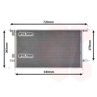 Condenseur, climatisation VAN WEZEL OEM 7701045346