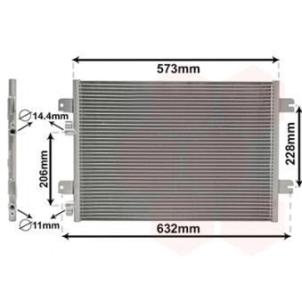 Condenseur, climatisation VAN WEZEL OEM 8200182361 Condenseur, climatisation VAN WEZEL OEM 8200182361