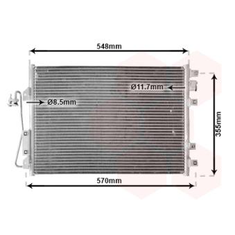 Condenseur, climatisation VAN WEZEL OEM 8200221132
