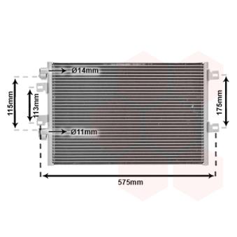 Condenseur, climatisation VAN WEZEL OEM 8200137650