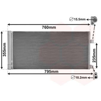 Condenseur, climatisation VAN WEZEL OEM 921100002R
