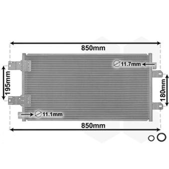 Condenseur, climatisation VAN WEZEL OEM 7701066110