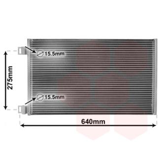 Condenseur, climatisation VAN WEZEL OEM 4155000054 Condenseur, climatisation VAN WEZEL OEM 4155000054