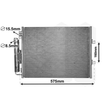 Condenseur, climatisation VAN WEZEL OEM 8200448252