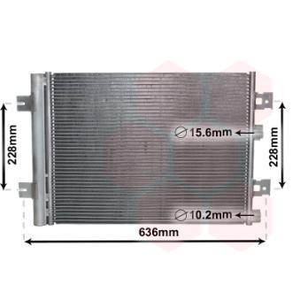 Condenseur, climatisation VAN WEZEL OEM 8200741257