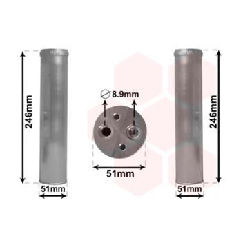 Filtre déshydratant, climatisation VAN WEZEL OEM 7700836314