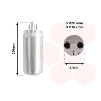 Filtre déshydratant, climatisation VAN WEZEL OEM 8200025640 Filtre déshydratant, climatisation VAN WEZEL OEM 8200025640