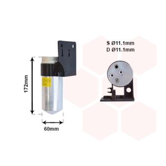 Filtre déshydratant, climatisation VAN WEZEL [4300D355]