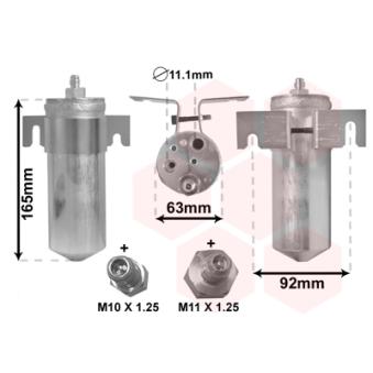Filtre déshydratant, climatisation VAN WEZEL OEM 8200119657