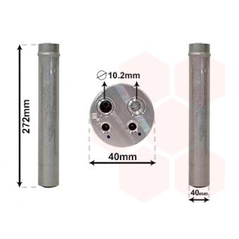 Filtre déshydratant, climatisation VAN WEZEL [4300D493]