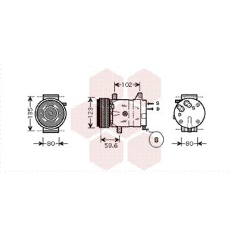 Compresseur, climatisation VAN WEZEL OEM 8200021822