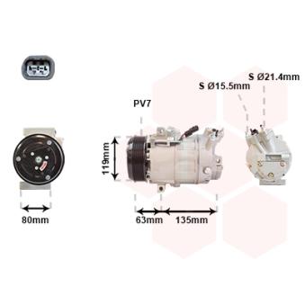 Compresseur, climatisation VAN WEZEL OEM 7711368772