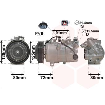 Compresseur, climatisation VAN WEZEL OEM 926008209R
