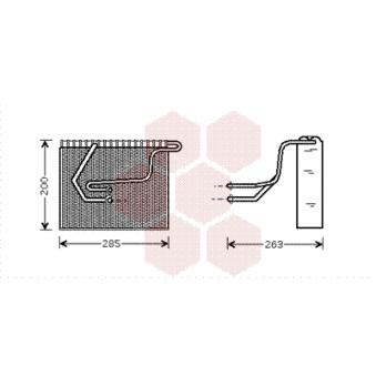 Évaporateur climatisation VAN WEZEL 4300V100 Évaporateur climatisation VAN WEZEL 4300V100