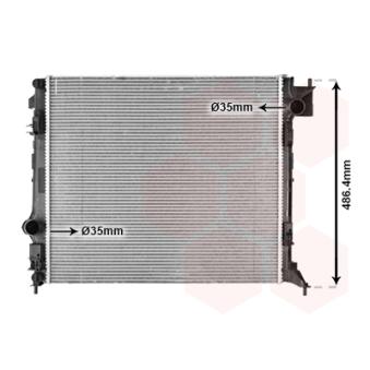 Radiateur, refroidissement du moteur VAN WEZEL OEM 214101263r