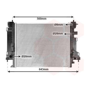 Radiateur, refroidissement du moteur VAN WEZEL OEM 214105514R