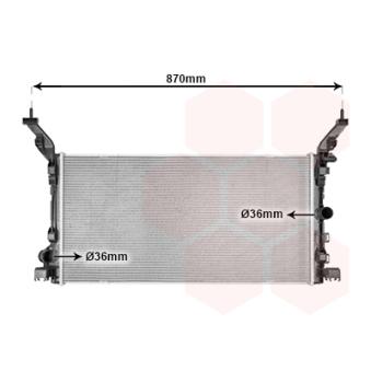 Radiateur, refroidissement du moteur VAN WEZEL [43012706]