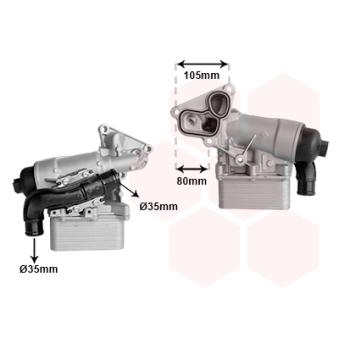 Boîtier, filtre à huile VAN WEZEL OEM 8201005241