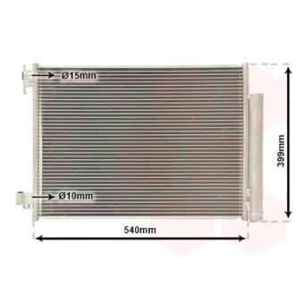 Condenseur, climatisation VAN WEZEL OEM 921001697R