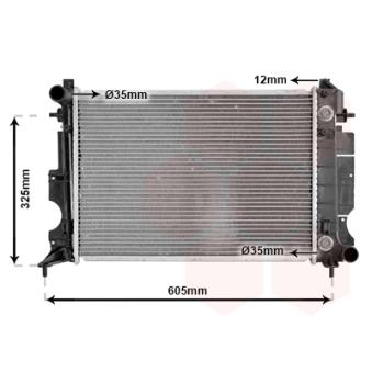 Radiateur, refroidissement du moteur VAN WEZEL OEM 4357794