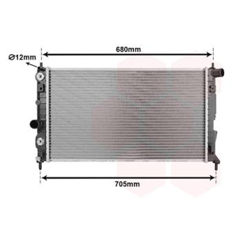 Radiateur, refroidissement du moteur VAN WEZEL 47002037