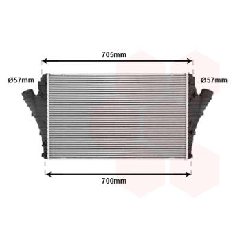 Intercooler, échangeur VAN WEZEL OEM 12765753 Intercooler, échangeur VAN WEZEL OEM 12765753