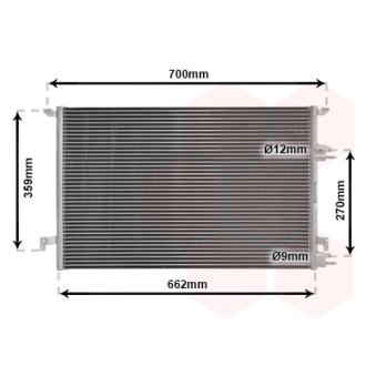 Condenseur, climatisation VAN WEZEL OEM 12793295 Condenseur, climatisation VAN WEZEL OEM 12793295