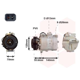 Compresseur, climatisation VAN WEZEL OEM 12758380