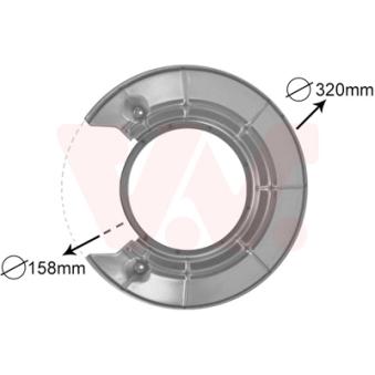 Déflecteur, disque de frein arrière gauche VAN WEZEL [4730373]