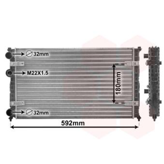 Radiateur, refroidissement du moteur VAN WEZEL OEM 6K0121253K