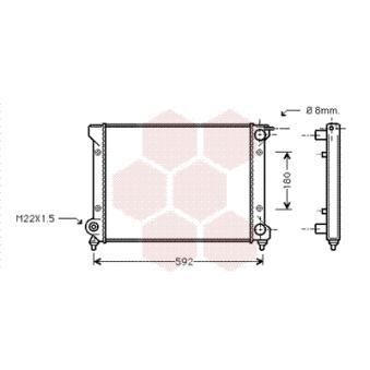 Radiateur, refroidissement du moteur VAN WEZEL OEM 1L0121253P