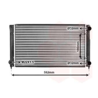 Radiateur, refroidissement du moteur VAN WEZEL OEM 1L0121253R