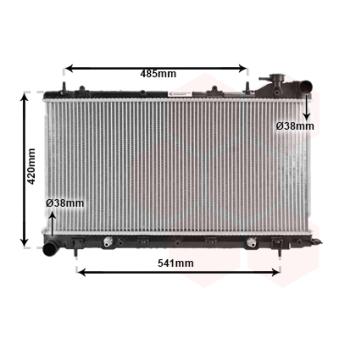 Radiateur, refroidissement du moteur VAN WEZEL OEM 45199FC360