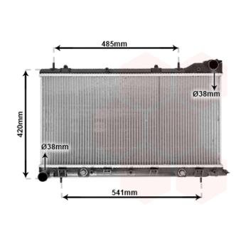 Radiateur, refroidissement du moteur VAN WEZEL [51002048]