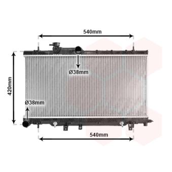 Radiateur, refroidissement du moteur VAN WEZEL OEM 45111AE001