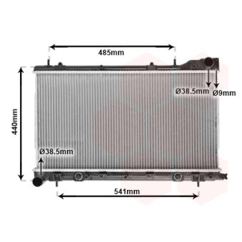 Radiateur, refroidissement du moteur VAN WEZEL OEM 45111SA090 Radiateur, refroidissement du moteur VAN WEZEL OEM 45111SA090