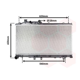 Radiateur, refroidissement du moteur VAN WEZEL 51002079