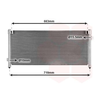 Condenseur, climatisation VAN WEZEL 51005044