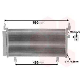 Condenseur, climatisation VAN WEZEL OEM 73210sg001